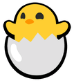 The standard sprite of the Hatching Chick