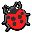 The classic sprite of the Ladybug