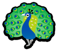 The classic sprite of the Peacock