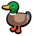 The classic sprite of the Duck