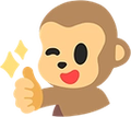 The "MonkeyThumbsUp" emoji from the Official Super Auto Pets Discord Server