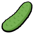 The classic sprite of the Cucumber