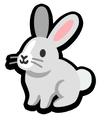 The classic sprite of the Rabbit