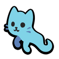 The standard sprite of the Ghost Kitten