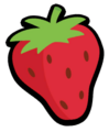 The standard sprite of the Strawberry