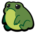 The classic sprite of the frog