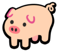 The classic sprite of the Pig