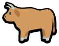 The placeholder sprite of the Musk Ox during beta testing.