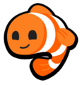 The standard sprite of the Clownfish