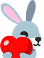 The "RabbitHeart" emoji from the Official Super Auto Pets Discord Server