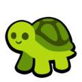 A previous version of the standard sprite of the Turtle