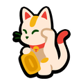 The standard sprite of the Lucky Cat