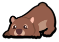 The classic sprite of the Wombat